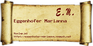 Eggenhofer Marianna névjegykártya